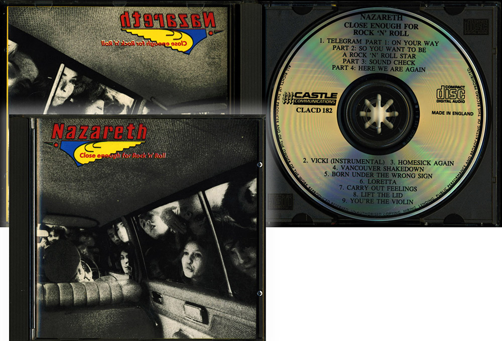 Nazareth / Close Enough To Rock`n`Roll (Castle CLACD182) (NM/NM) CD [17][DSG]