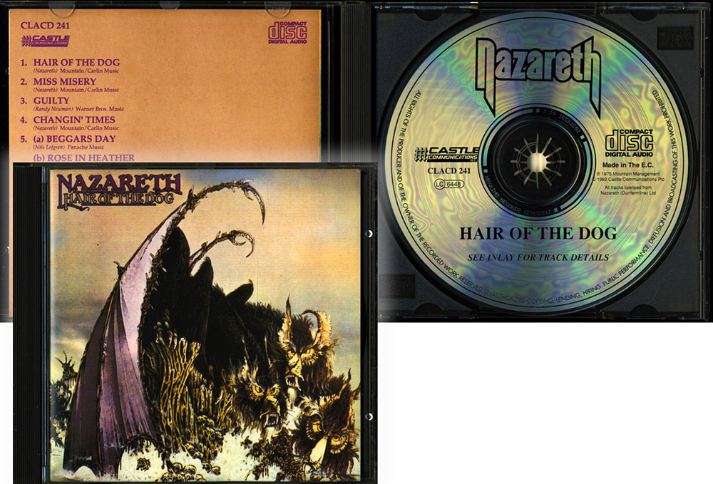 Nazareth / Hair Of The Dog (Castle CLACD241) (NM/NM) CD [17][DSG]
