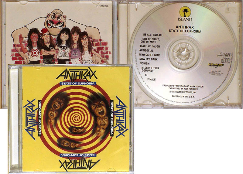 Anthrax / State Of Euphoria / CD [09][DSG] (NM/NM) 