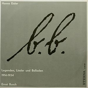 Ernst Busch / Legenden, Lieder Und Balladen 1914-34 ()