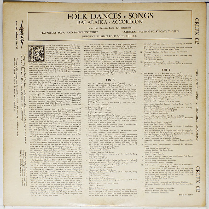 Folk Dances and Songs / Balalaika Accordion [J2]