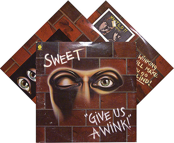 Sweet / Give Us A Wink / jacket cover with cutouts & insert / Capitol ST-511496 [C4]