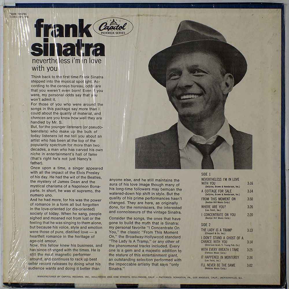Frank Sinatra / I`m In Love With You (green Capitol) (EX/NM) USA [A4]