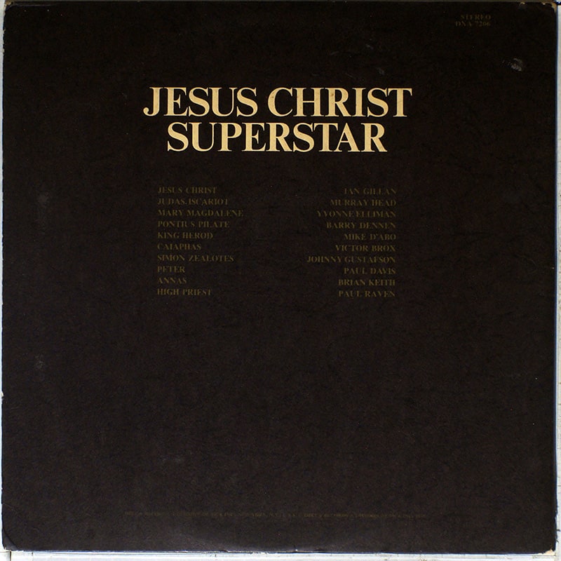 Jesus Christ Superstar / orig cast with Ian Gillan (2xLP gatefold with booklet) Decca DXSA 7206 [F4]