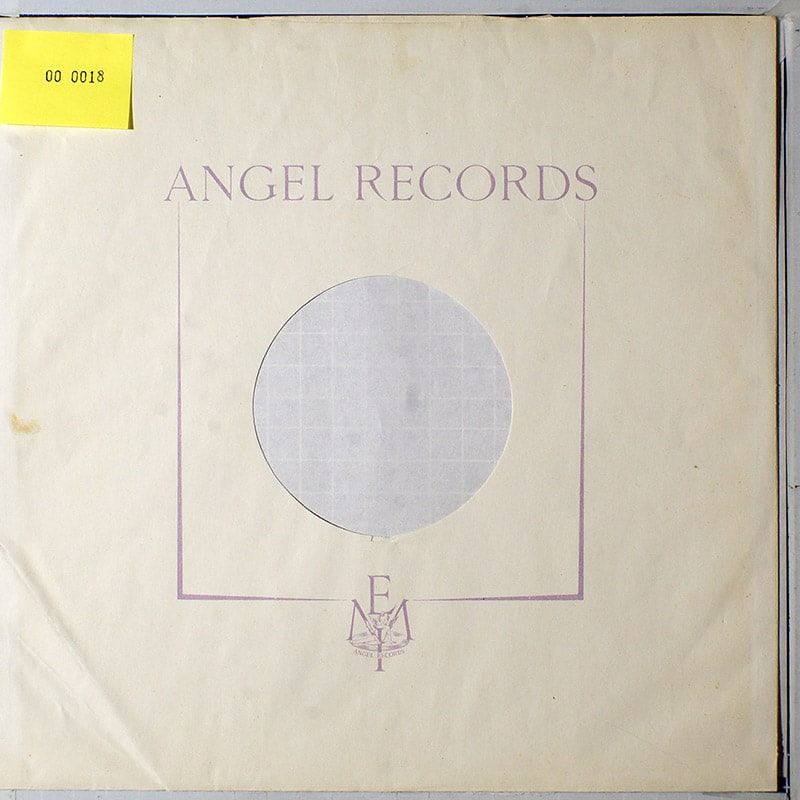 Generic inner sleeve 12" - Angel Records (USA) вкладка д/пласт. [x018]