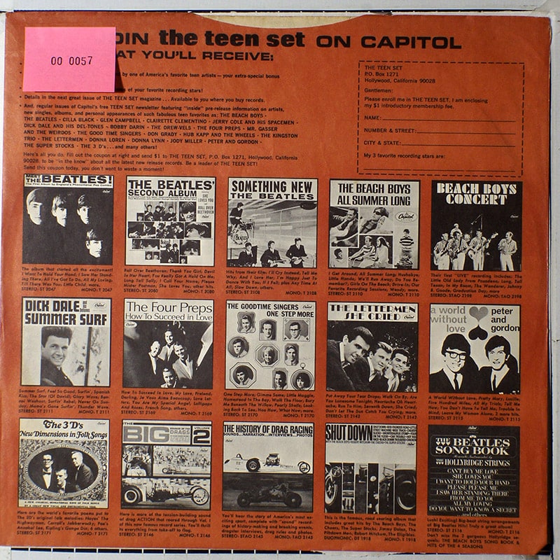 Generic inner sleeve 12" - Capitol Records (Teen Set etc) (USA) вкладка д/пласт. [x057]