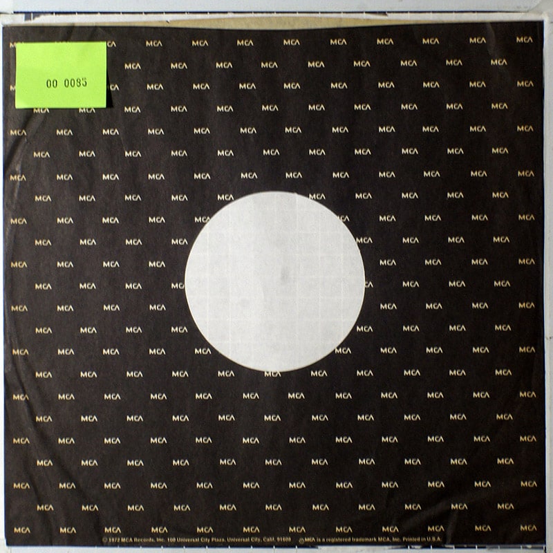 Generic inner sleeve 12" - MCA Records (black version) (USA) вкладка д/пласт. [x085]
