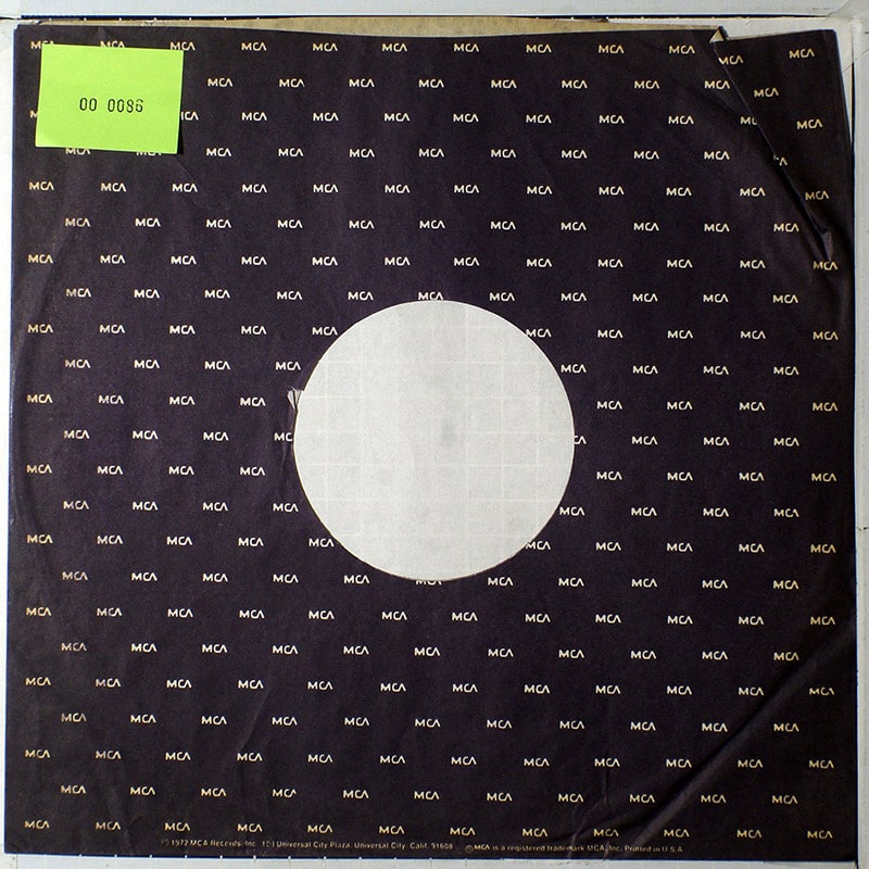 Generic inner sleeve 12" - MCA Records (black version) (USA) вкладка д/пласт. [x086]