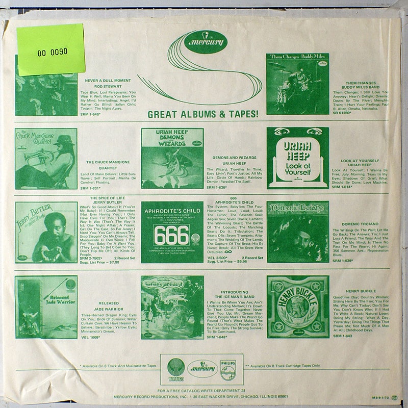 Generic inner sleeve 12" - Mercury (Great Albums And Tapes) (USA) вкладка д/пласт. [x090]